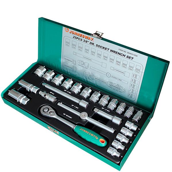 Juego de Dados 25 Piezas S04H3125S Jonnesway Juego de Dados 3/8