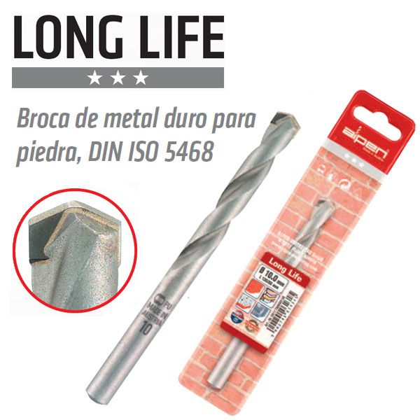 Broca concreto hormigon Piedra Long Life Alpen Broca concreto hormigon Piedra Long Life Alpen