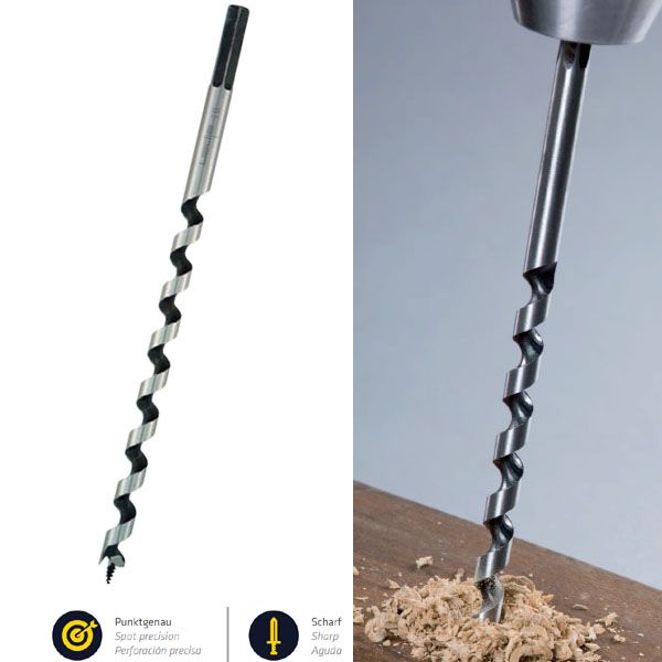 Broca madera Larga para postes desde 8.0 - 24.0 mm. Alpen Broca madera Larga para postes desde 8.0 - 24.0 mm. Alpen