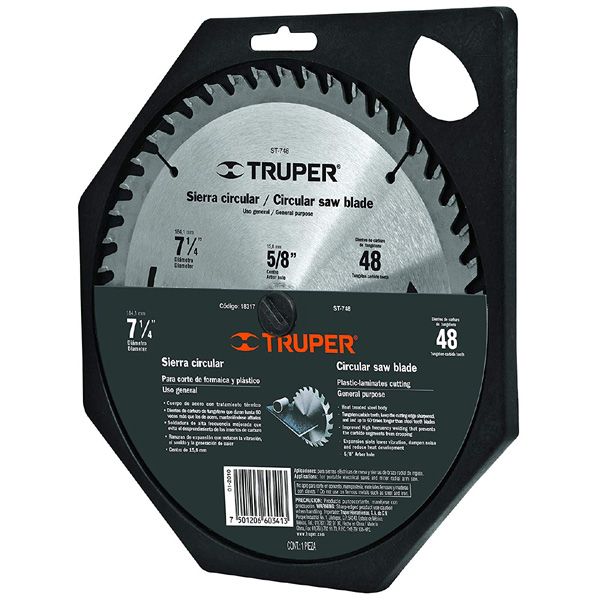 sierra circular multiuso 48 dientes Truper ST-748 sierra circular multiuso 48 dientes Truper ST-748