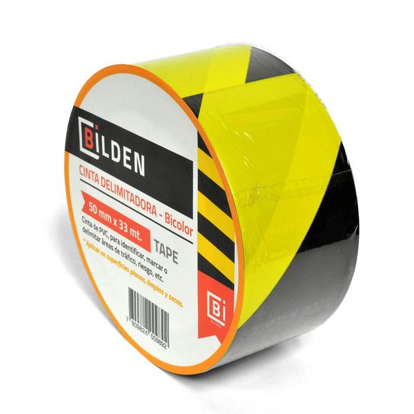 Cinta delimitadora Amarillo Negro 50 mm. X 33 Metros Cinta demarcadora Amarillo Negro 50 mm. X 33 Metros