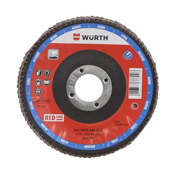 Disco laminado Wurth 115 Grano 40