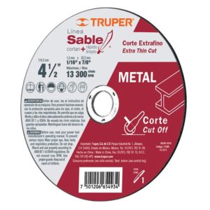 Disco de Corte Extra-fino 4 1/2″ Truper