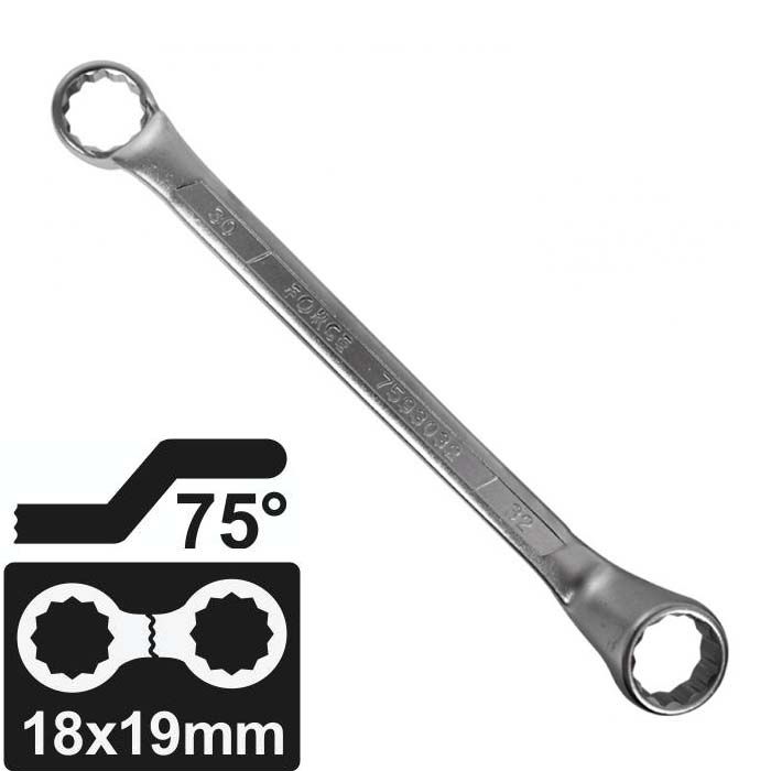 Llave Corona Acodada 18 X 19 mm. Force 7591819 - Mi Ferretería