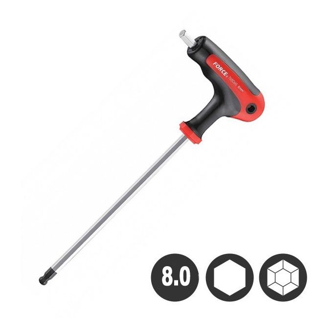 LLAVE ALLEN 8 MM. CON MANGO FORCE 76508G LLAVE-ALLEN-8-MM.-CON-MANGO-FORCE-76508G