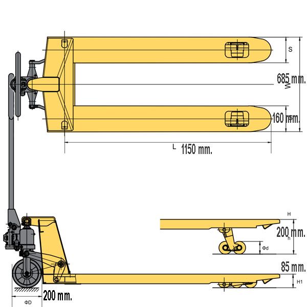 transpaleta-manual-3500 kilos staxx WH30 II